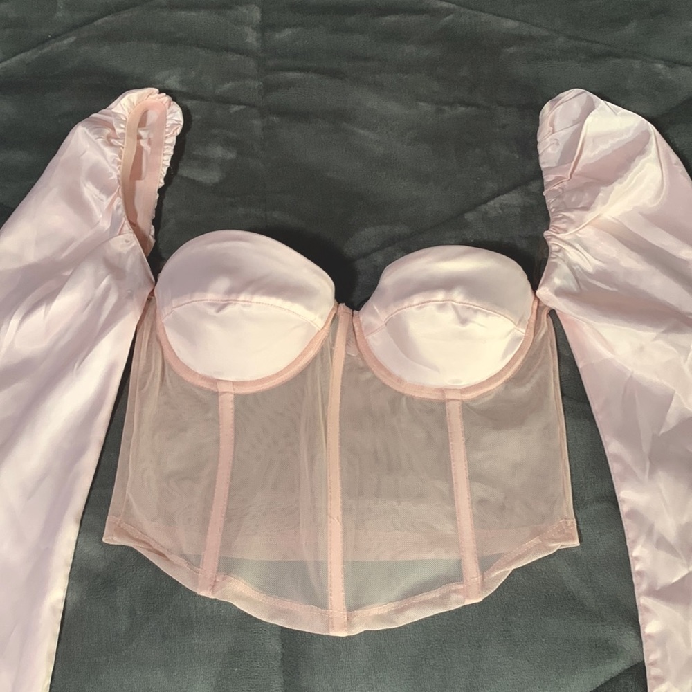 Blush pink corset top. Brand new never been worn.